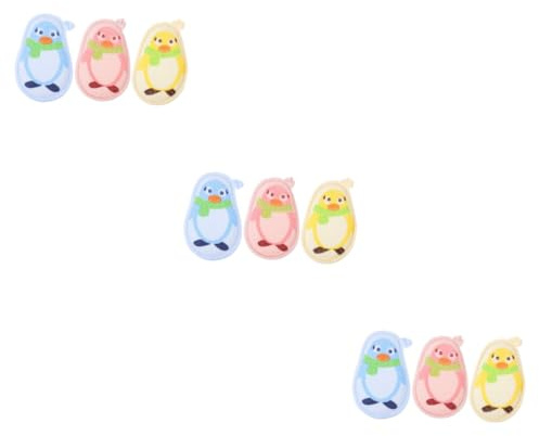 FRCOLOR 9stücke Teiliges Mit Niedlichen Cartoon-babyschwämmen Sanfte Und Effektive Badewaschmittel Geeignet Für Neugeborene Und Kleinkinder Blau Und Gelb