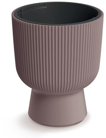 Prosperplast Milly Designer-Blumentopf Modernes Zylinderdesign inkl. Pflanzeinsatz, für Innen- und Außenbereich, Frostbeständig, Hitzebeständig und UV-strahlenbeständig (Marsala, ⌀ 239 mm)