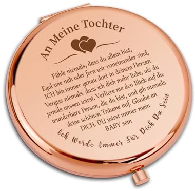 VivaJoy Geschenk für Tochter - Tochter Geschenke von Mama, kompakter Make-up-Spiegel, Geschenk für Tochter, Beste Tochter Geschenke, zum 18. Geburtstag Mädchen und Hochzeitstag