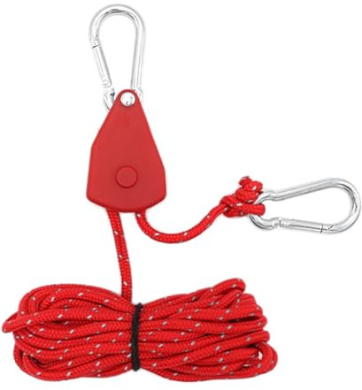Bestvisse Zelt-Abspannseil mit Umlenkrolle, schnelle Einrichtung, Outdoor-Abspannleinen, reflektierendes Campingseil mit Einsteller für Camping, Wandern, 4 Stück