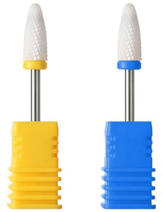 2pcs Punte Fresa Unghie, Punta da Trapano per Unghie, ceramica per tagliaunghie, punte per tagliaunghie per tagliaunghie punte per tagliaunghie per manicure, pedicure e cuticole per uso domestico