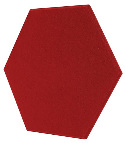 12 Stück Akustikpaneele, Selbstklebend Sechseckig 9mm Dicke, 30cmx35cm Akustikschaumstoff Schallabsorber Wandpaneele Schallschutz Akustikplatten für Studio, Büro, Wand (Rot)