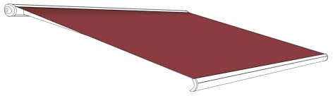 Eclipse Markisenstoff aus Polyacryl inkl. Keder, hochwertiges Markisentuch Farbe: Beere, Markisenbreite: 5.6 m x 3.5 m Zubehör für Verschiedene Markisen als Sonnenschutz für Balkon und Terrasse