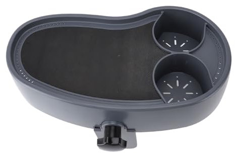 Goshyda Hot Tub Tray, Hot Tub Drink Holder, Adjustable Hot Tub Table Tray with 2 Cup Holder, Nonslip Bathtub Tray Clamps to Side 3.5in to 7.5in Thickness, for Bathtub Spa