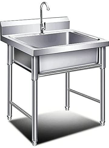 Lavello da Esterno in Acciaio Inox, Indipendente, per la Preparazione e lavello da Cucina per ristoranti, Stazione lavamani per Lavanderia, Garage in Giardino