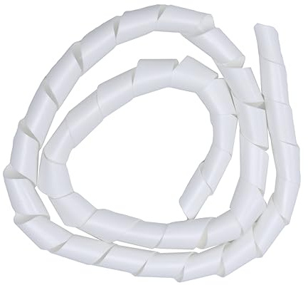 Tofficu Expandable Braided Cable Sleeve Insulated Flexible Tube for Wire Protection Self Closing Design White for Cable Management and Bundling