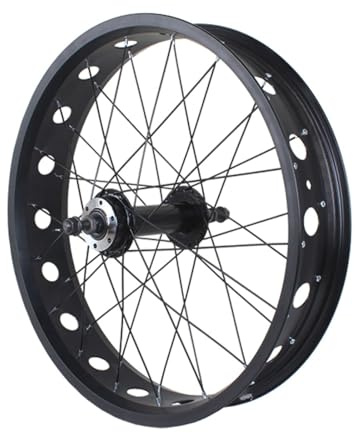 20 Zoll Fatbikes Hinterrad 24×4,0 Zoll Schnee-/Strandfahrräder Felgen Innenbreite 80/100mm, 26 E-Bikes Radsatz Aus Aluminiumlegierung, Scheibenbremse Vollachse, 7/8/9/10-Gang Schraubkranz