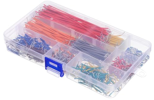 LIFKOME 840 Pcs Breadboard Jumper Wire Kit with Storage Box Assorted Lengths and Colors Aluminum Construction Flexible Wires for Pcb Prototyping and DIY Electronic Projects Compatible with