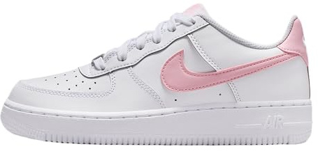 Nike Air Force 1 (GS), Sneaker, White/Med Soft Pink/White, 40 EU