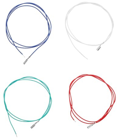 WEKADRIN 4 Stück Teiliges Headshell kabel für Plattenspieler Farbcodierte Phono verbindungsdrähte Verschleißfestes Stabiles Audiokabel Kompatibel mit Tonabnehmern Einfache Montage und