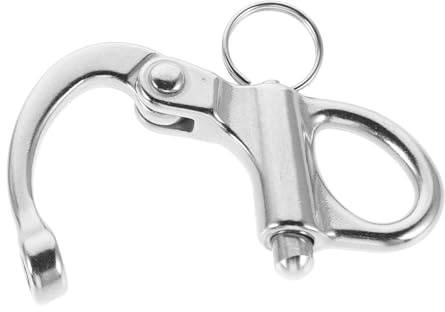 Toyvian Manille à Ressort Fixe Acier Inoxydable pour Accastillage Marin Manille Rapide pour Gréement Bateaux Équipements Nautiques Résistants Corrosion Accessoire Polyvalent pour Voile