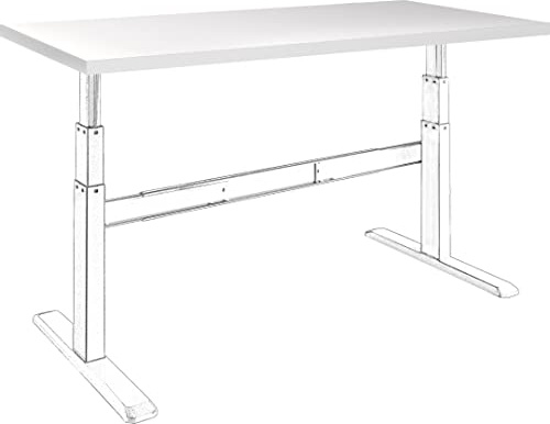 celexon Tischplatte 150x75 cm weiß | robuste Melamin-Spankernplatte mit Schutzkante für Ihren Schreibtisch | strapazierfähige und Pflegeleichte Arbeitsfläche für Büro & Home-Office