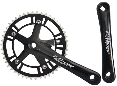 CDHPOWER Bicycle Crankset 46T 170mm Single Speed Crankarms 130 BCD