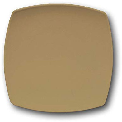 Juego de 6 platos de postre de porcelana italiana marrón – L 21 cm – Tokio