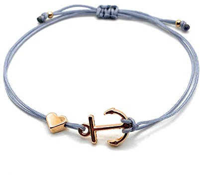 Armband - Anker - Herz - Makramée