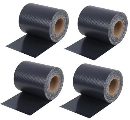 WOLTU Sichtschutzstreifen für doppelstabmatten 450 g/m² PVC, Doppelstabmattenzaun Blickdicht Wetterfest Windschutz 19 cm x 140 m, Sichtschutz zaun für Balkon inkl.100 Befestigungsclips, Anthrazit