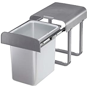EKOTECH Poubelle Aladin - 16 l - Gris - À partir de 40 cm de largeur