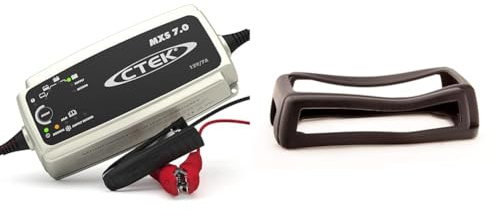 CTEK Ladegerät MXS 7.0 & 40-058 Protect Bumper: Rutschfester Gummischutz Batterieladegerät-Perfekter Schutz für Ihr Fahrzeug und Ladegerät (Kompatibel mit MXS 7.0), Black