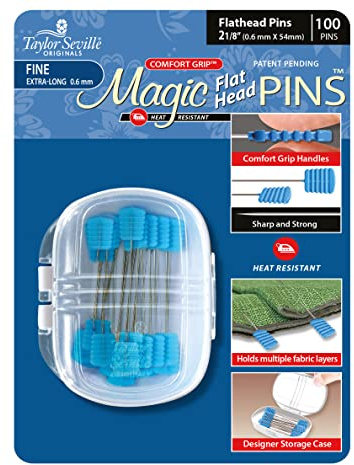 Taylor Seville Originals - Taylor Seville Originals Komfort Griff Hitze Beständig Bußgeld (0.6 x 50mm) Wohnung Kopf Magic Pins - 100 Stücke