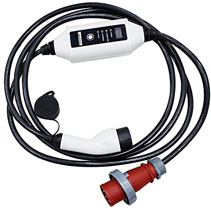 Ladegerät Wallbox tragbar 3 Phasig CEE Stecker 400V 22kW 32A Typ 2 5 Meter Ladestrom einstellbar Wallbox24
