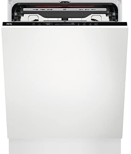 AEG FSE74707P Einbau-Spülmaschine, 60 cm, Serie7000, GlassCare, 15 Bezüge, SatelliteClean, QuickSelect, AirDry-Technologie, Geräuschpegel 42 (dB), vollständig integriert ProClean, Touch Control