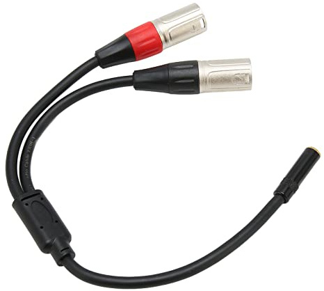 3,5 mm auf XLR Kabel, 1,0 Fuß Mikrofonkabel mit Dual XLR Stecker auf 3,5 mm für Telefon Stereo Audio Anschluss