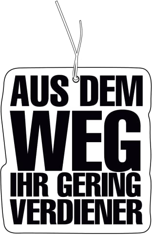 2x Aus dem Weg Geringverdiener Duftbaum Auto Lustig, Duftspender, Tuning Car Air Freshener Duftanhänger Set