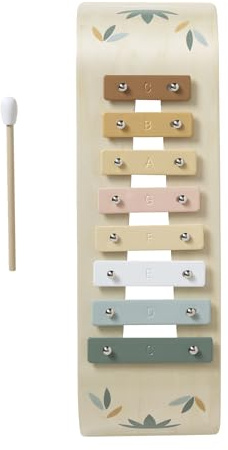 VERTBAUDET Holz-Xylophon für Kleinkinder FSC graugrün/Natur tansania