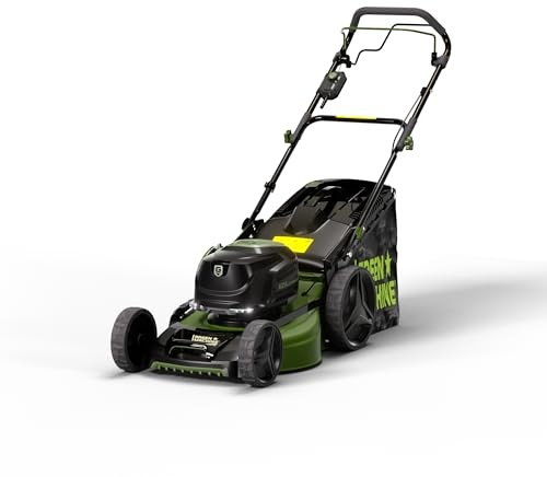 Green Machine Tagliaerba a Batteria, 62V 46cm 60L Autopropulso Deck in Acciaio Pieghevole con LED [SOLO STRUMENTO], Tagliaerba Elettrico Brushless SENZA Batteria e Caricabatterie