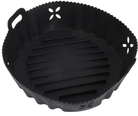 UTHCLO Silicone Air Fryer Liner Food-Grade Non-Stick Baking Pot for Compatible Air Fryers Ovens and Microwaves Floral Design
