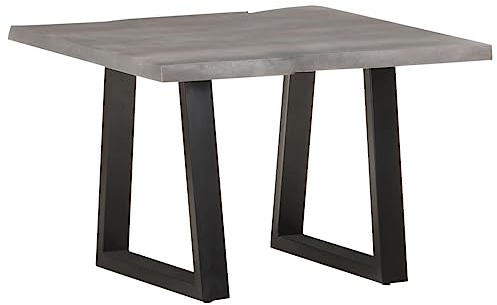 BUKSCYJS Couchtisch kleine Zimmer, Sofatisch, WohnzimmertischCouchtisch mit Baumkanten 60x60x40 cm Massivholz AkazieFür Wohnzimmer, Schlafzimmer, Büro, Eingang, Korridor