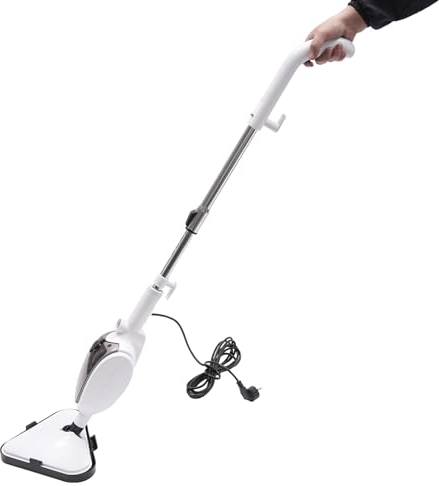 Steam Nettoyeur vapeur 1500 W Appareil manuel et balai à vapeur avec embout coulissant pour tapis, nettoyeur vapeur électrique pour tapis, appareil manuel amovible, tête triangulaire pour tous les