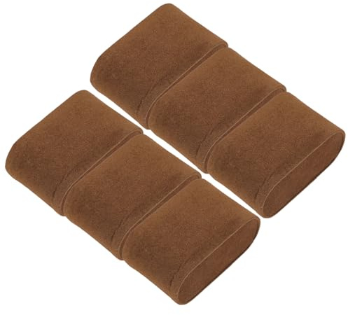 WATIIFUFU Set 6 Cuscini Porta Orologi Lint Marrone per Scatole di Orologi e Gioielli, Comodi e Protettivi per Polsi e Bracciali