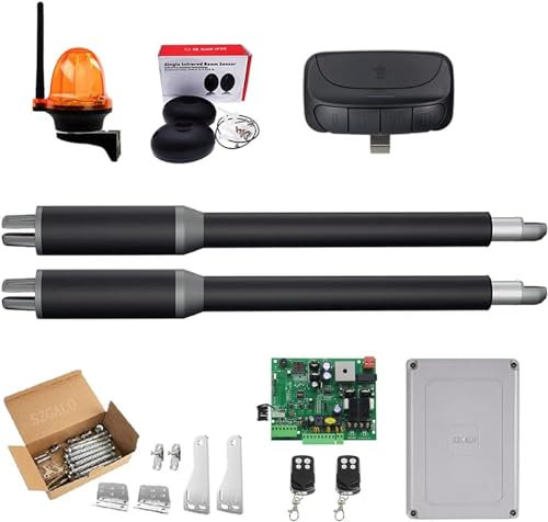 Electric Swing Gate Opener Kit 200KGS Dual Arms Automatic Motor Actuator Closer - Access Control Operator for Swing Door Gate - Automatic Gate Opener