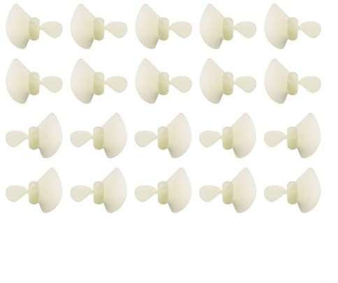 10 Paar Nylon-Propeller für DIY-Spielzeugboote, 2 Klingen, 2 mm Schaft kompatibel