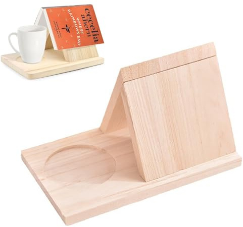 SIXHAOBU Soporte para Libros Porta Libros Triangular de Madera Soporte triangular de madera personalizado Soporte para Reposar Páginas Regalos para Lectores Profesores Escritores