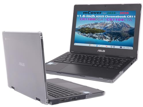 mCover Funda solo compatible con computadoras portátiles ASUS Chromebook CR11 (CR1104CGA o CR1104CTA) Series 2024~2026 de 11.6 pulgadas (no es compatible con ningún otro modelo ASUS), transparente