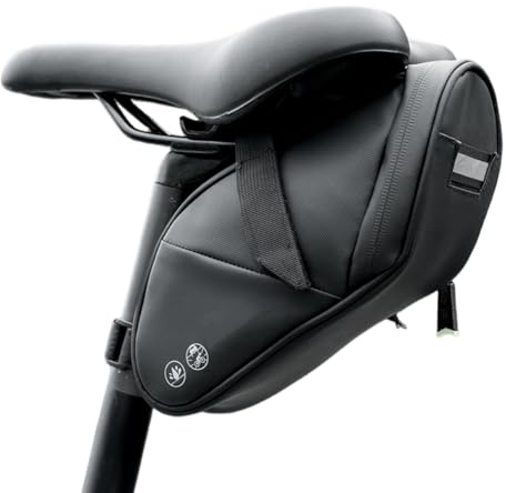 Fahrrad Satteltaschen, Wasserdichte Satteltasche mit Reflektierendem Streifen, Fahrradsatteltasche als Hecktasche oder Satteltasche Klein, Verstellbar 1,5L Fassungsvermögen, für Rennrad,MTB,Gravelbike