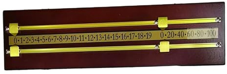 Yunmeryker Snooker Billiard Scoreboard Aus Robuster Verdichtungsplatte mit Wandaufhängung Und Einfacher Bedienung Zur Unkomplizierten Punktanzeige für Bar Verein, Braun