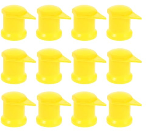 Warmhm Indicador de Tuerca de Rueda 33mm 24 Piezas Plástico Amarillo | Automóviles y Semirremolques, Diseño de Fijación Segura, Cubiertas Tipo Capuchón