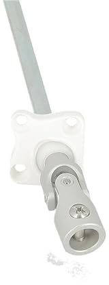 Sortie de Caisson pour Volet Roulant Manuel - Carré 6 mm - Entrée Femelle Ø12 mm - Longueur Tige 300 mm - Pose Sous Coffre ou 45° - Platine Blanche 31 x 31 mm