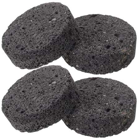 Cabilock 4 Pièces Diffuseur Diffusion Naturelle en Pierre de Lave Noire D'huiles Essentielles pour Aromathérapie Silencieuse pour Petits Espaces et Saunas