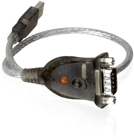 IOGEAR USB auf RS-232 Seriell Adapter DB-9-Stecker, 230 Kbps Datenübertragung, kompatibel mit Windows 11/10/8.1/8/7, macOS X 10.14, USB 2.0,kein IRQ