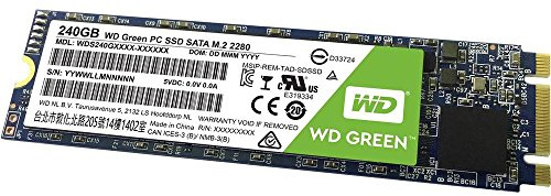 WD Green SSD 240 GB Festplatte SATA 6Gb/s, bis zu 540 MB/S Lese- und 465 MB/s Schreibgeschwindigkeit, M2 2280 WDS240G1G0B