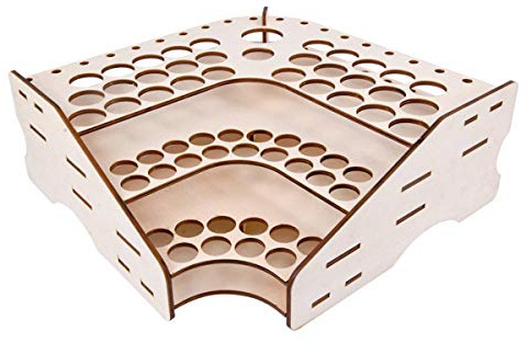 FEVERWORK Wooden Pigment Bottle Storage Organizer 74/81 Bottles Color Paint Ink Brush Stand Rack Modular Holde - #2