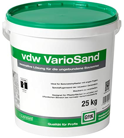 vdw VarioSand Basaltgrau 25kg Fugensand für enge Fugen von 2-4 mm