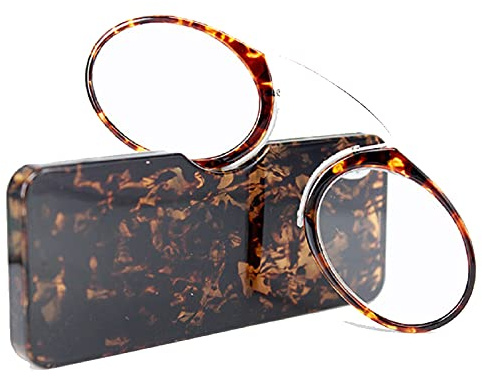 KoKoBin Unisex Ultralätt Mini Nose Clip Läsglasögon Ej Slitna Läsglasögon Män Kvinnor - Alltid till hands (Leopard +3,0)