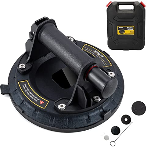 Ventose per Sollevamento - Capacità di Carico Fino a 120 kg Professionale Pesante di Vetro Ventosa per Piastrelle,Vetro,Grande porta in vetro per Auto(Includi Valigia)