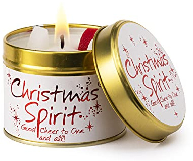 Lily Flame Scented Candle Tin Christmas Spirit