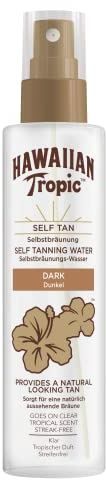 Hawaiian Tropic Autobronceador en agua - Facial y Corporal, fácil aplicación, tono oscuro, 190 ml